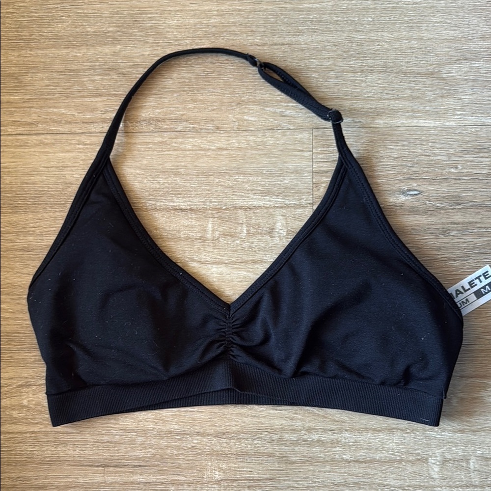 Alphalete Black Halter Sports Bra